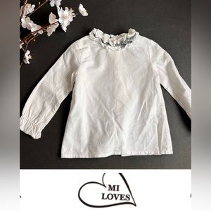 MI LOVES Signature Blouse with velvet bow details 24 month